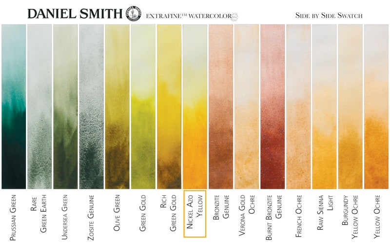 Daniel Smith Extra Fine Watercolor Paint, 15ml Tube, Nickel AZO Yellow, 284600061, 0.5 Fl Oz (Pack of 1) - Image 3